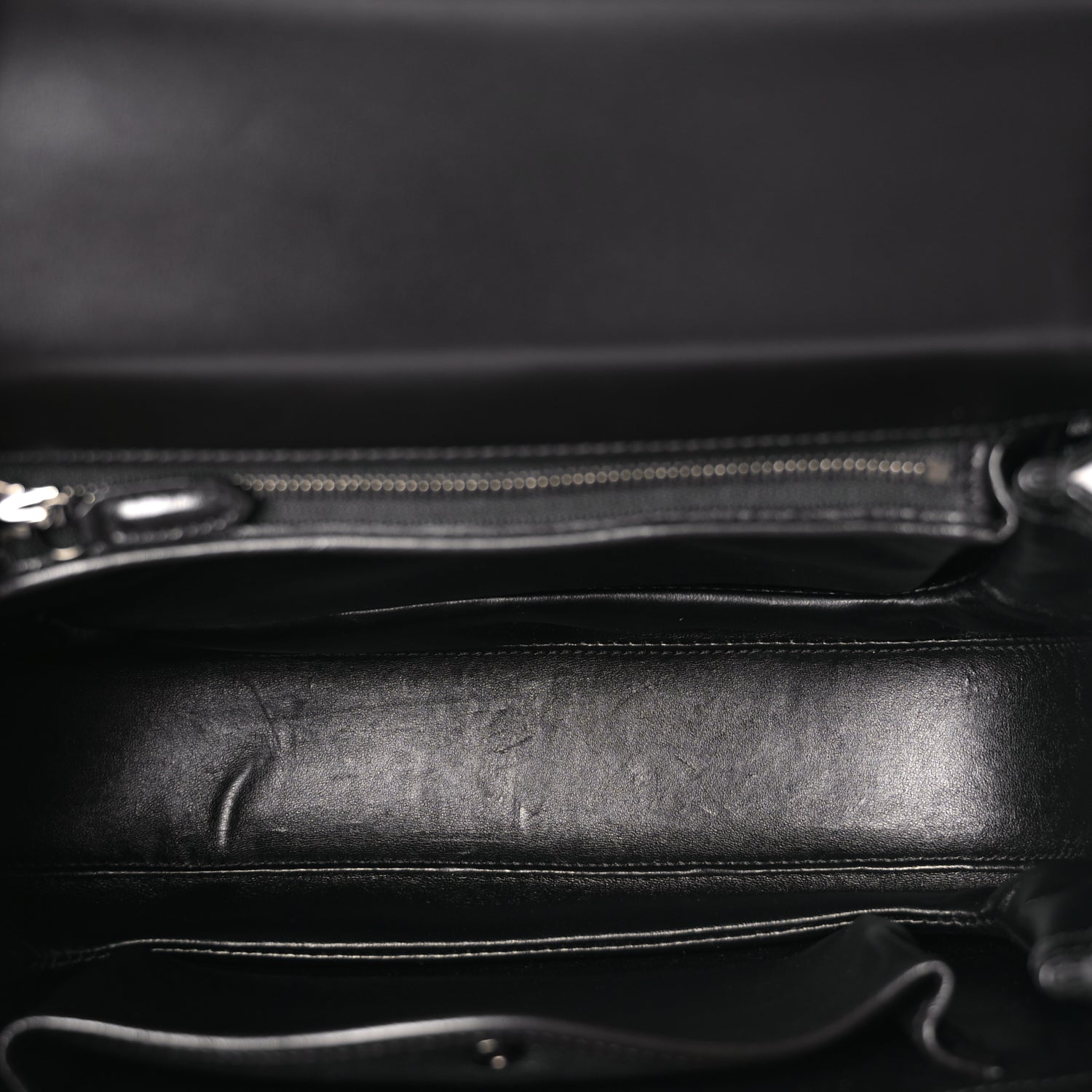 Gucci Boarded Dyana Lux Calfskin Web Monochrome Medium Bamboo 1947 Top Handle Bag Black