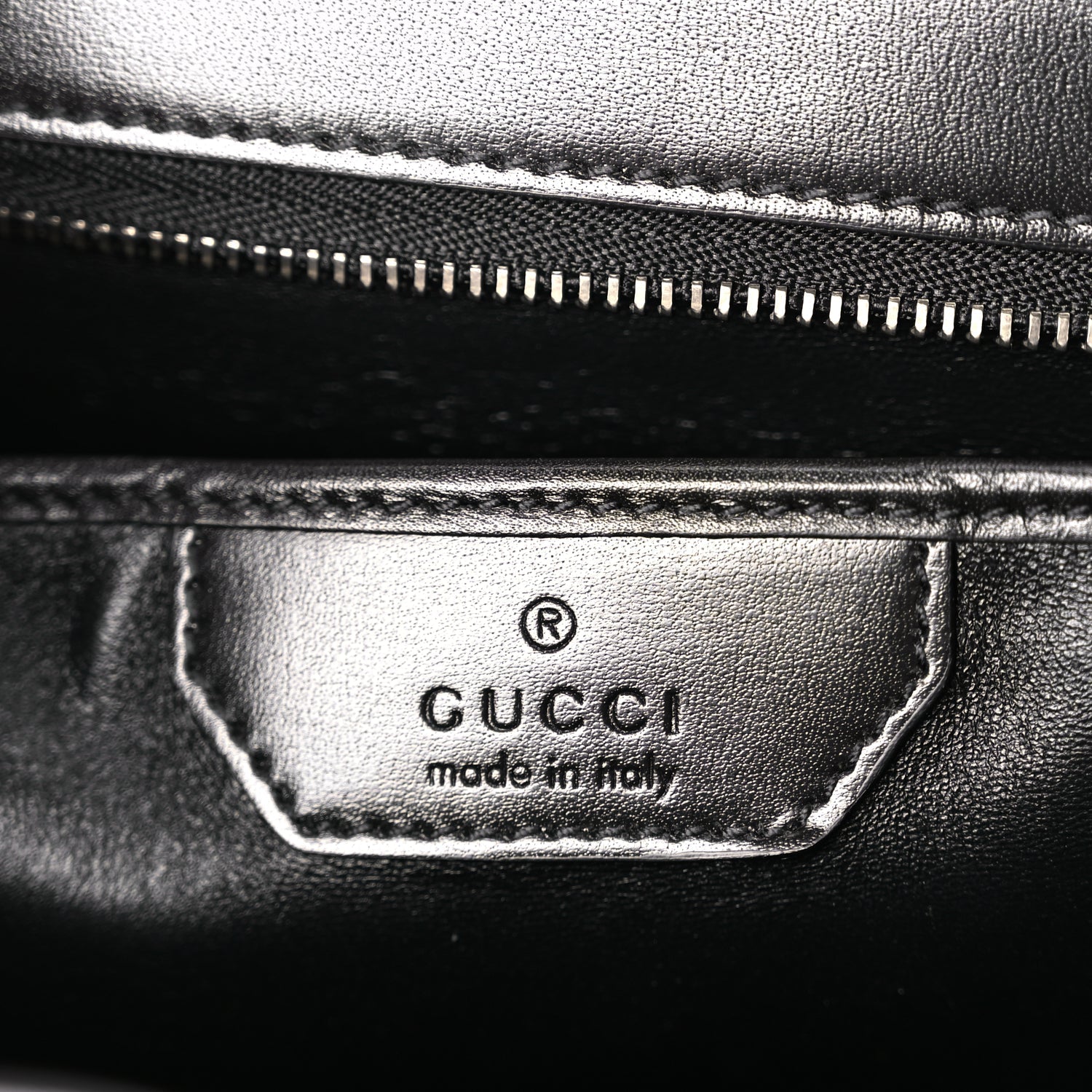 Gucci Boarded Dyana Lux Calfskin Web Monochrome Medium Bamboo 1947 Top Handle Bag Black