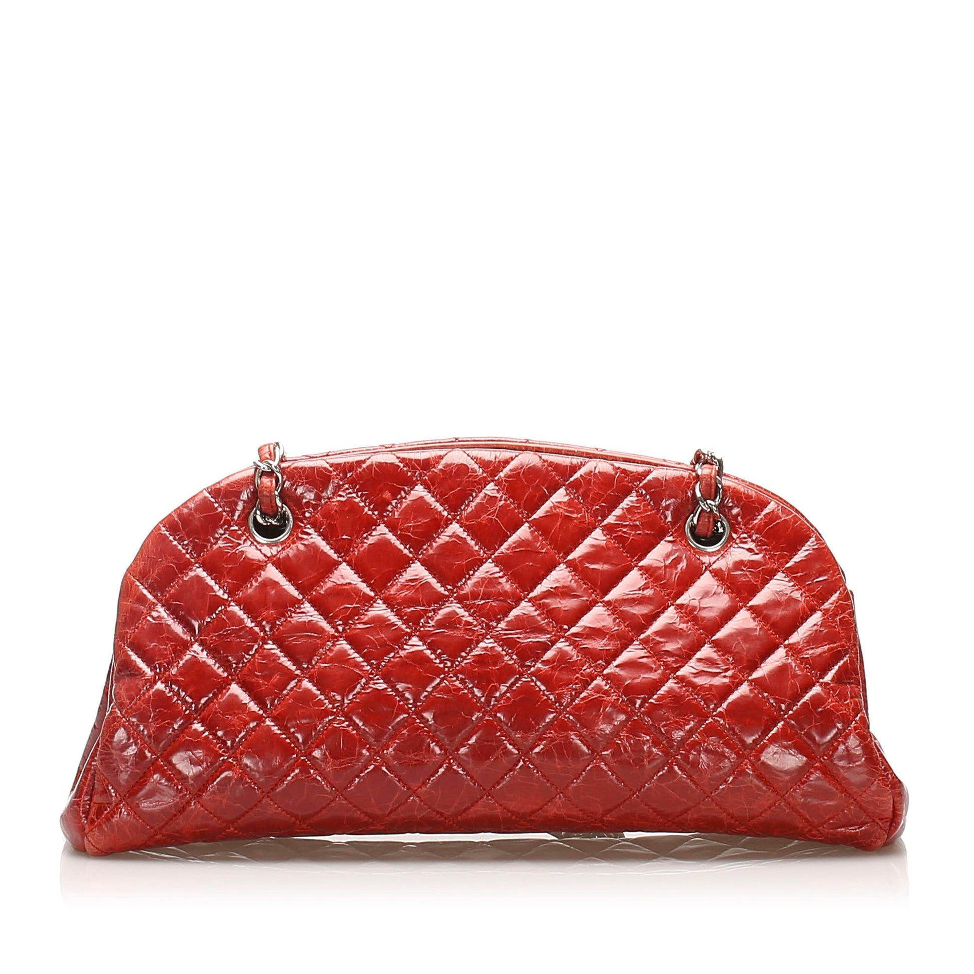 Chanel Mademoiselle Bowling Bag Red Shoulder Bag