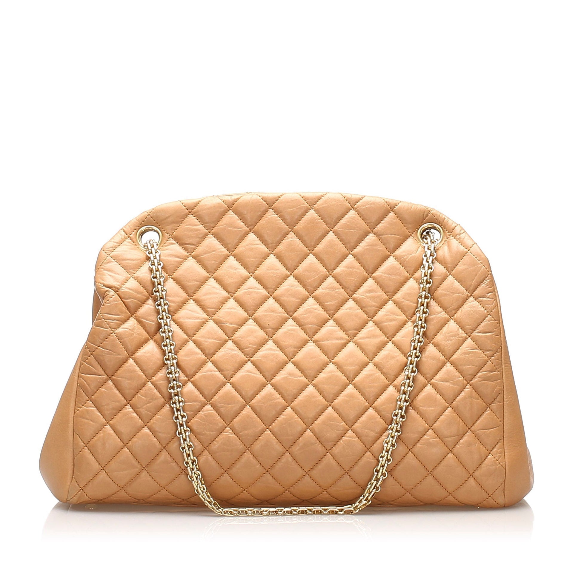 Chanel Mademoiselle Bowling Bag Brown Medium Shoulder Bag