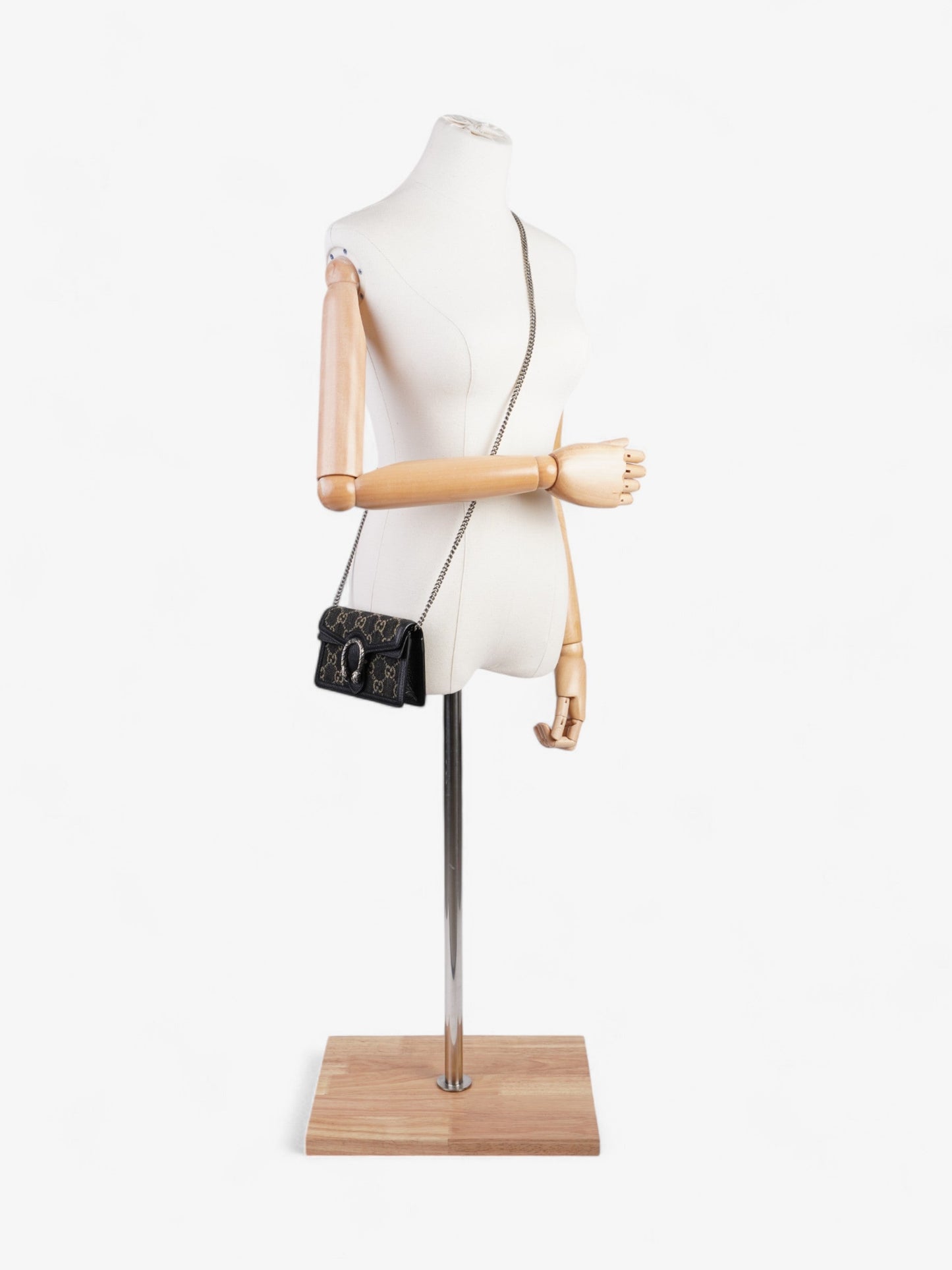 Gucci Dionysus Supreme Super Crossbody Bag Denim Black