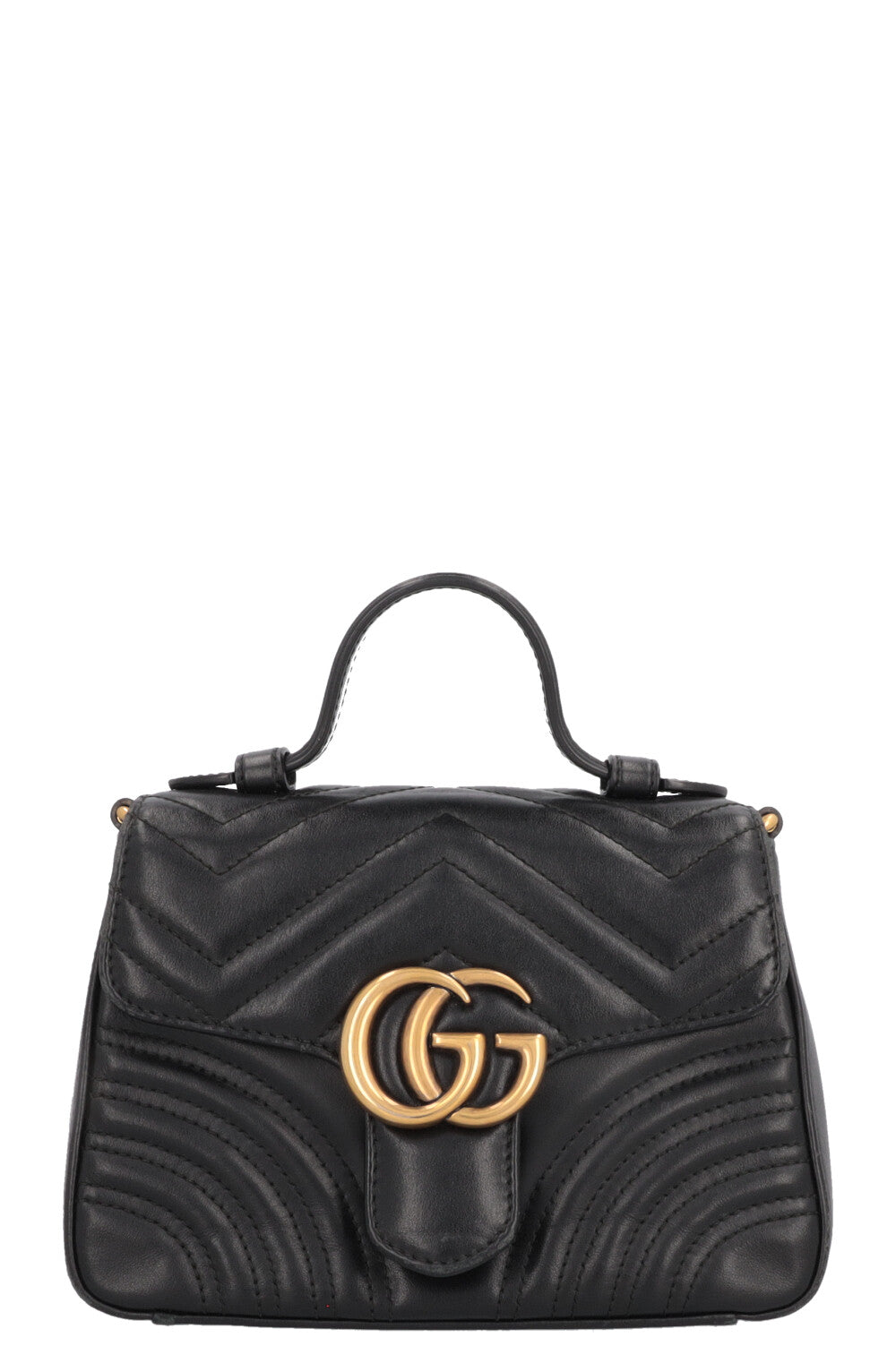 GUCCI Marmont Top Handle Bag Black
