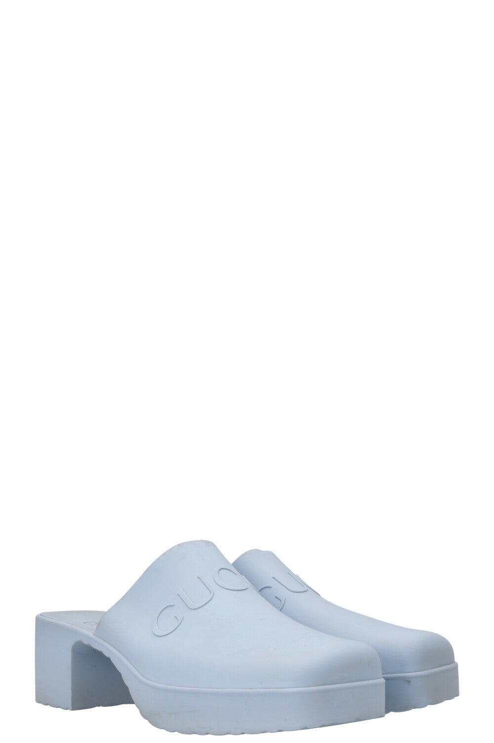 GUCCI Slip-On Heels Rubber Blue
