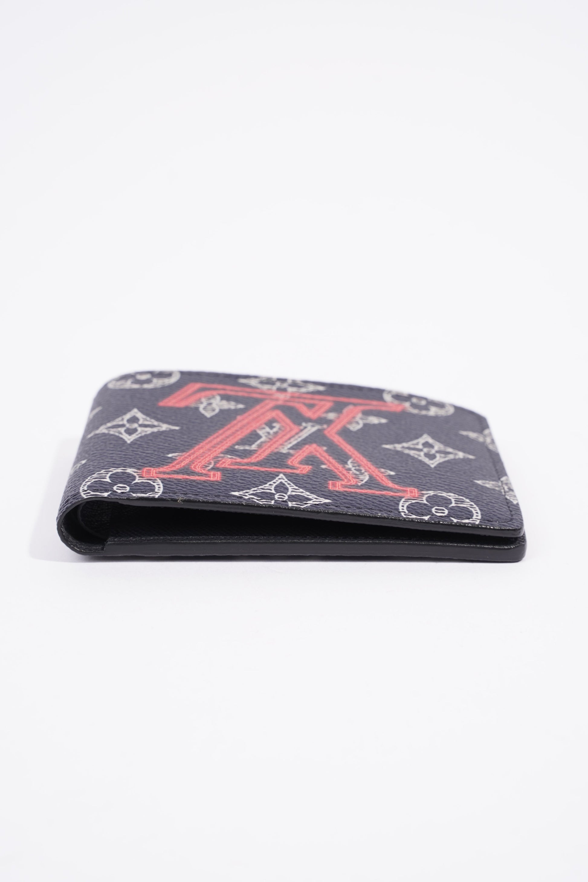 Louis Vuitton Upside Down Pocket Organiser Navy Neon Monogram Red Canvas Coated Canvas Apparel