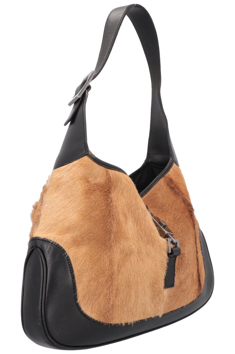 GUCCI Jackie Bag Pony Hair Black Brown