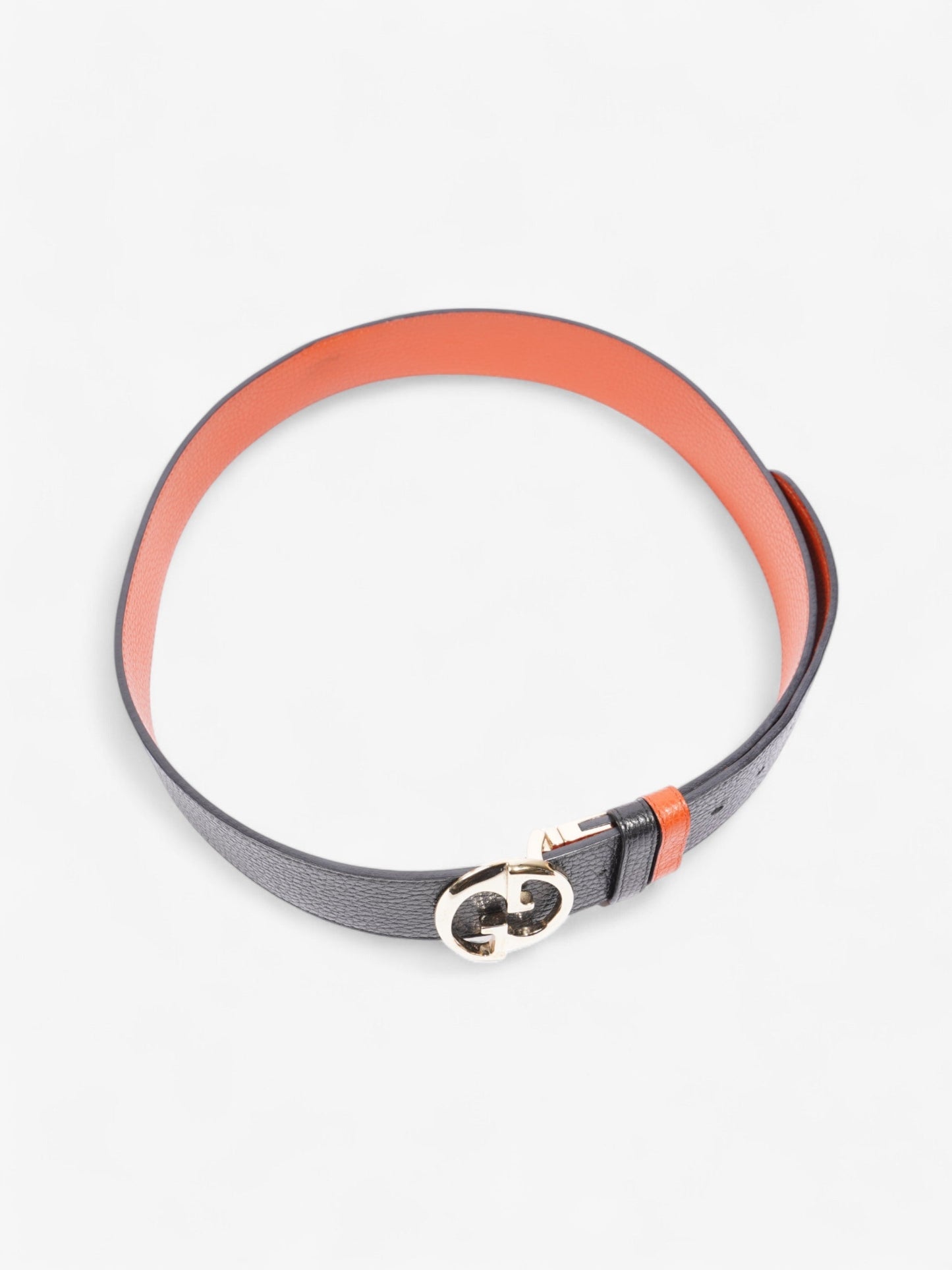 Gucci Marmont Reversible Belt Orange Handbag Leather Black Accessory