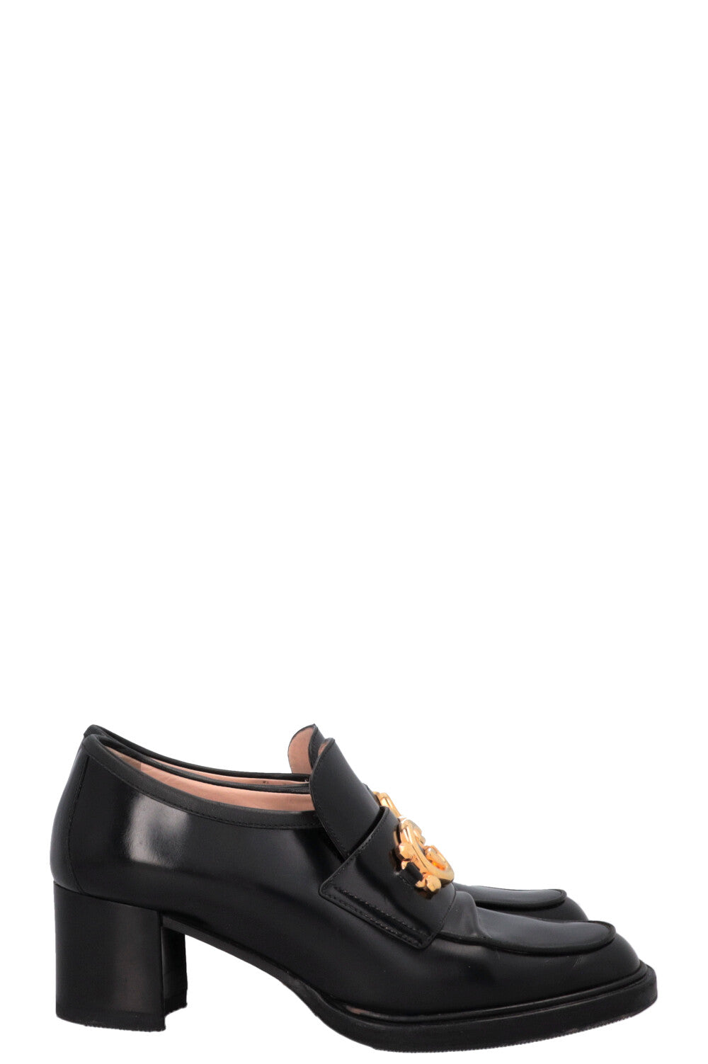 GUCCI Interlocking GG Heeled Loafer Black