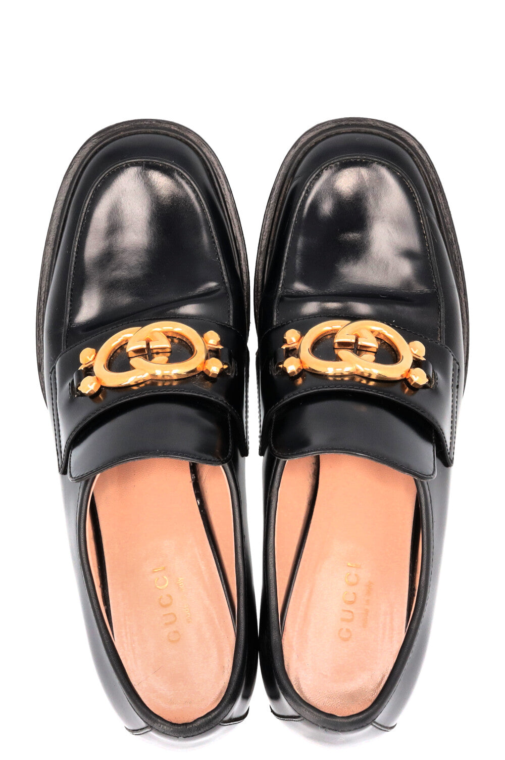 GUCCI Interlocking GG Heeled Loafer Black