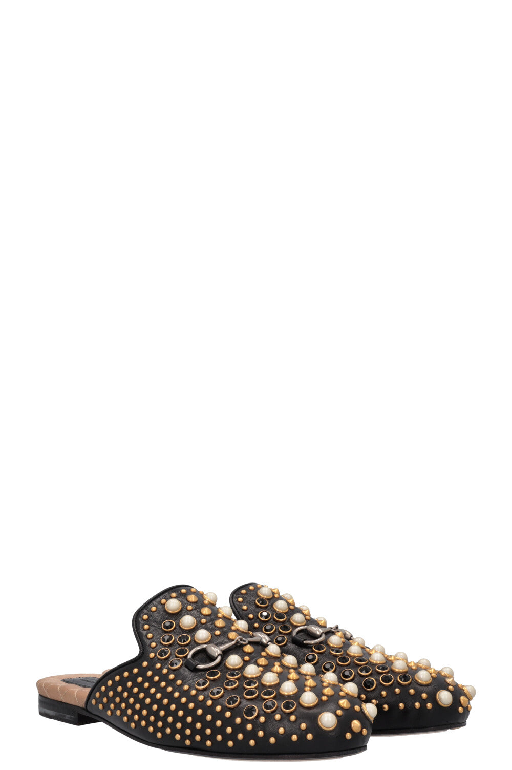 GUCCI Princetown Studded Mules Black
