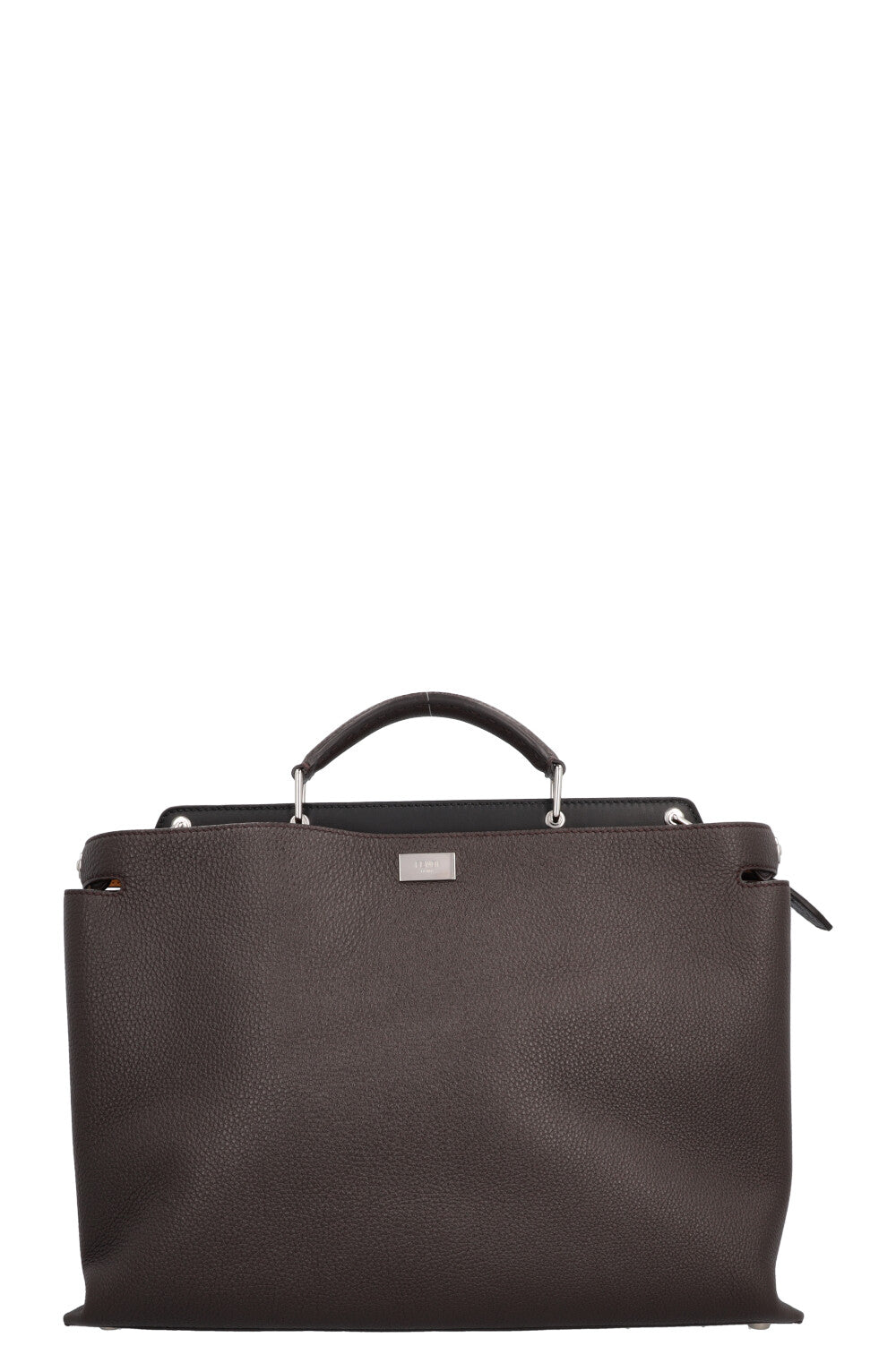 Fendi Peekaboo Zucca Leather Brown Large Handbag