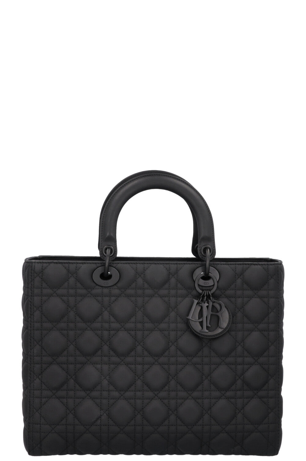 Dior Handbag Lady Bag Black Large