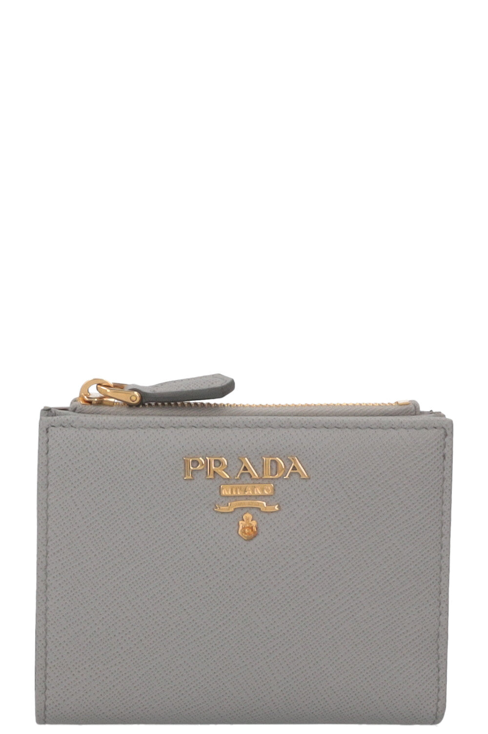 Prada Wallet Grey Saffiano Gray Handbag