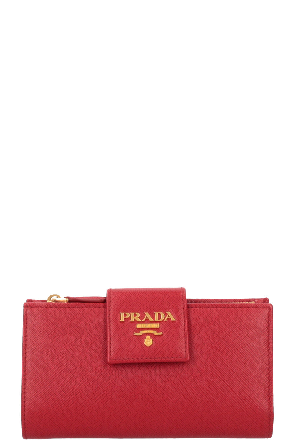 Prada Wallet Saffiano Red Handbag