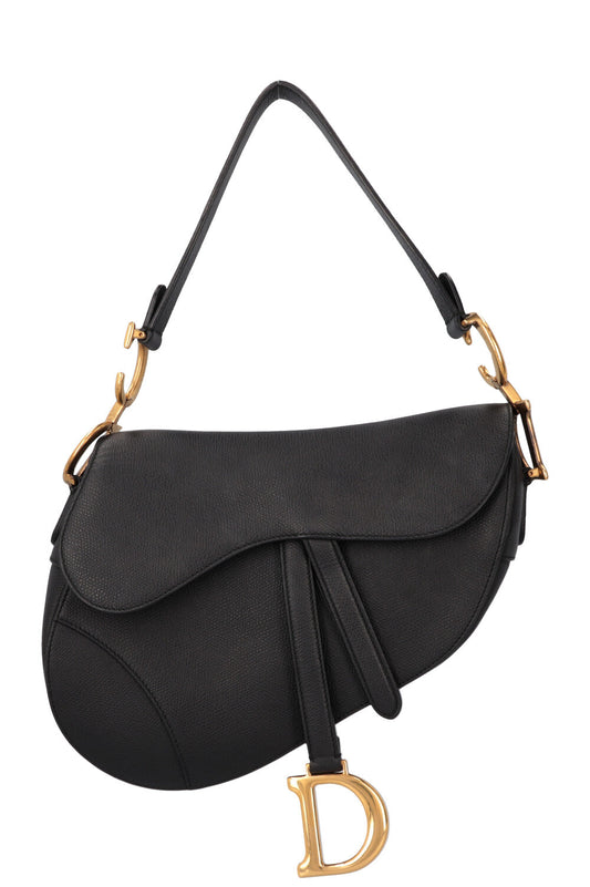 Dior Saddle Bag Leather Black Handbag