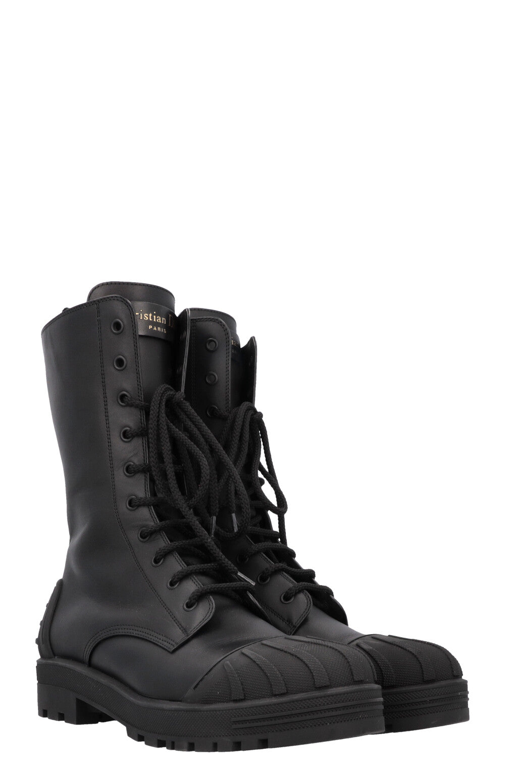 Dior Handbag Iron Combat Boots Black Shoes