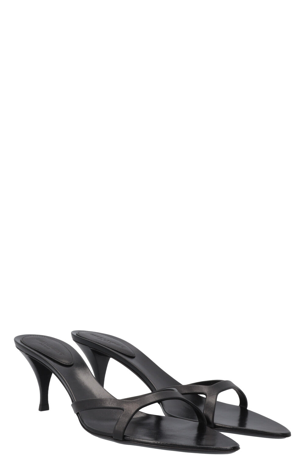 YSL Saint Laurent Carla 60 Mules Black Shoes