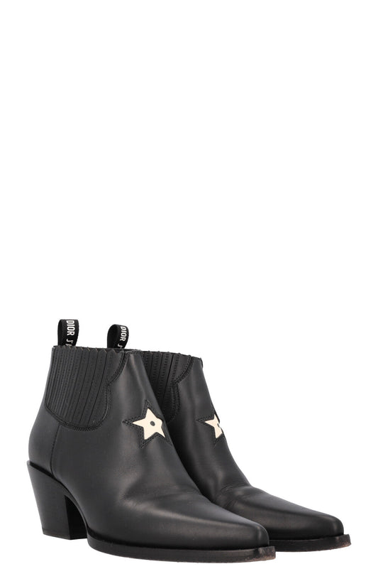 Dior L.A West Cowboy Boots Black Shoes