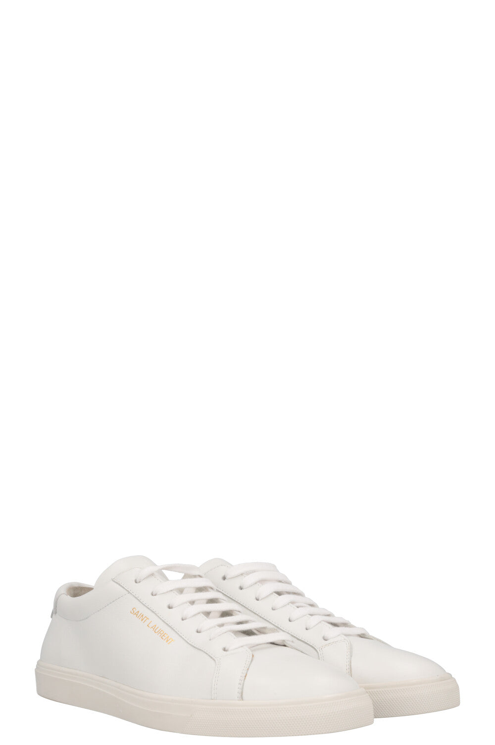 YSL Saint Laurent Gym Low Sneakers White Logo Shoes