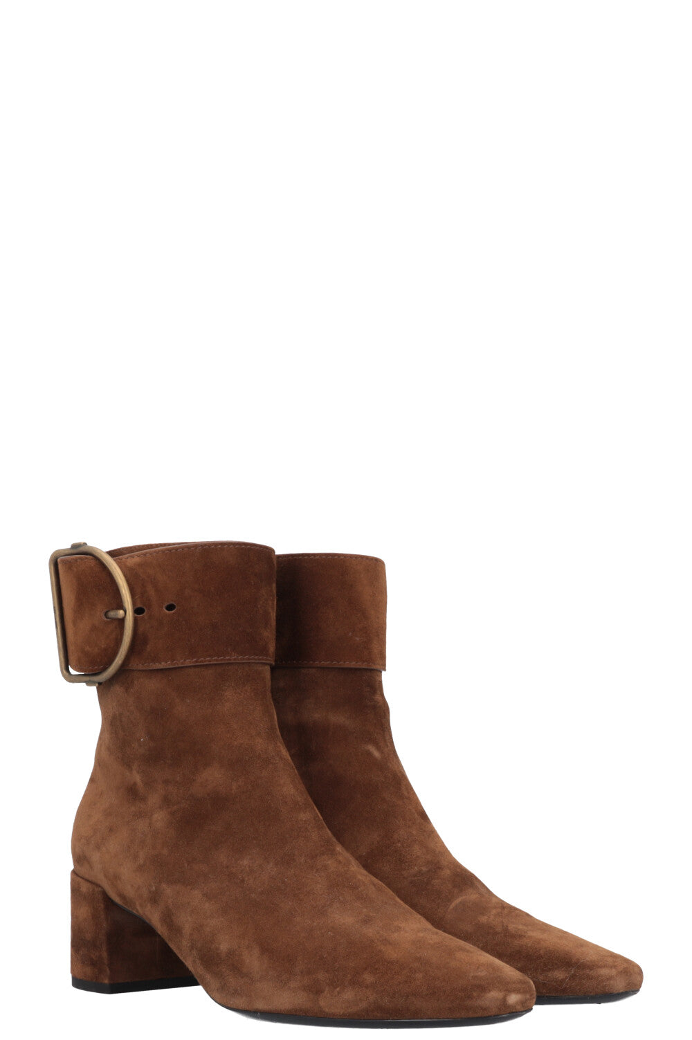 YSL Saint Laurent Joplin Boots Cognac Suede Shoes
