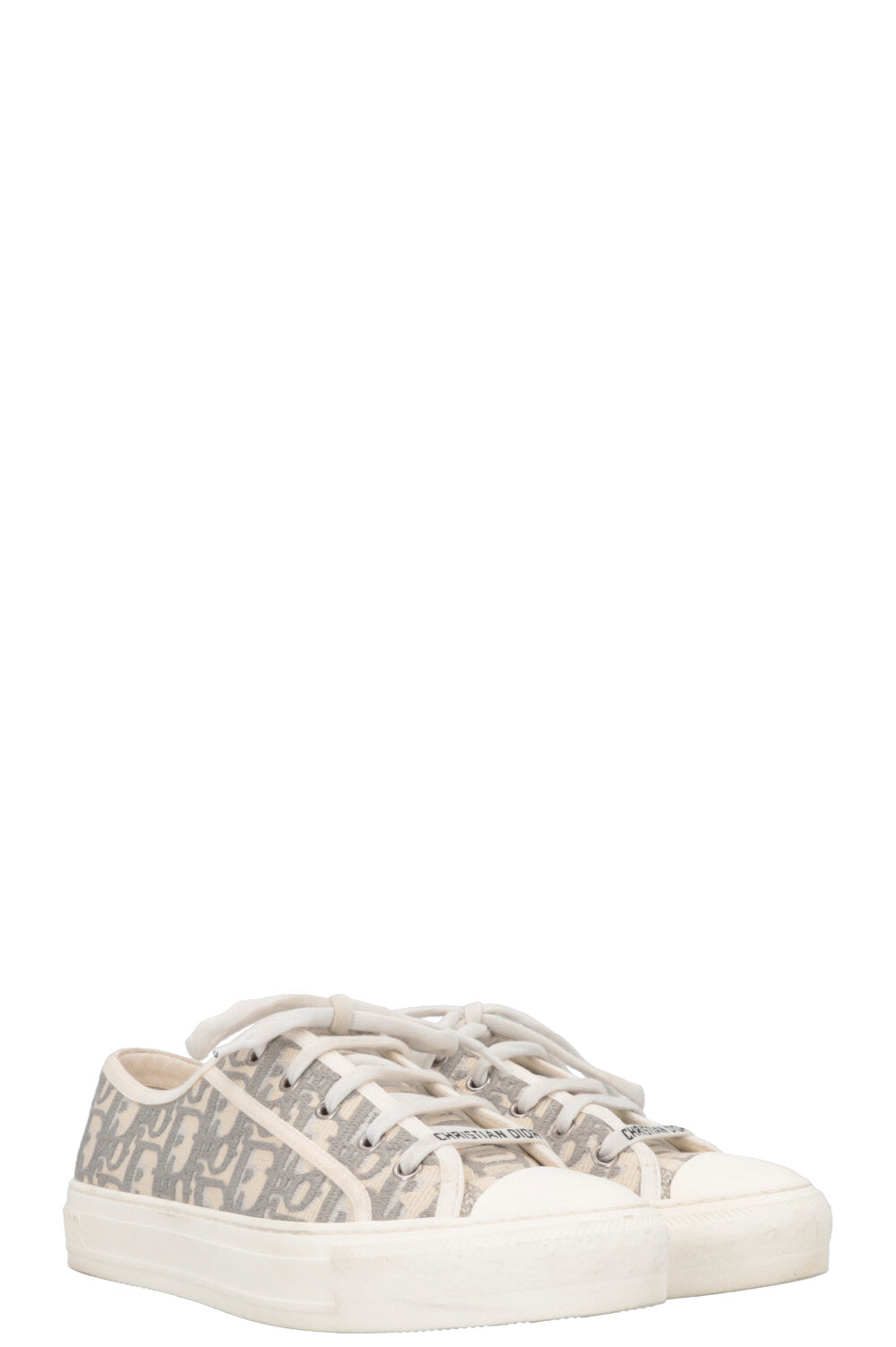 Dior Handbag Walk`n Sneakers Oblique Grey 3 Gray Shoes