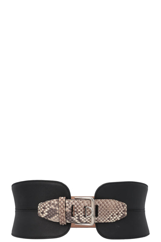 Dior Waist Belt Leather Python Black