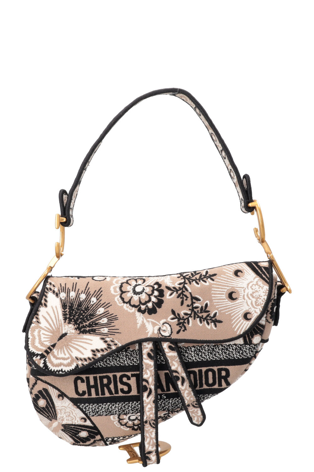 Dior Saddle Bag Canvas Brown Handbag