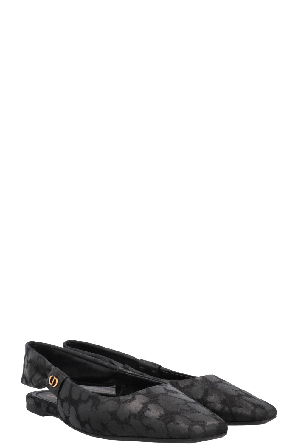 Dior Sling Bag Mizza Slingback Flats 2 Canvas Black Shoes