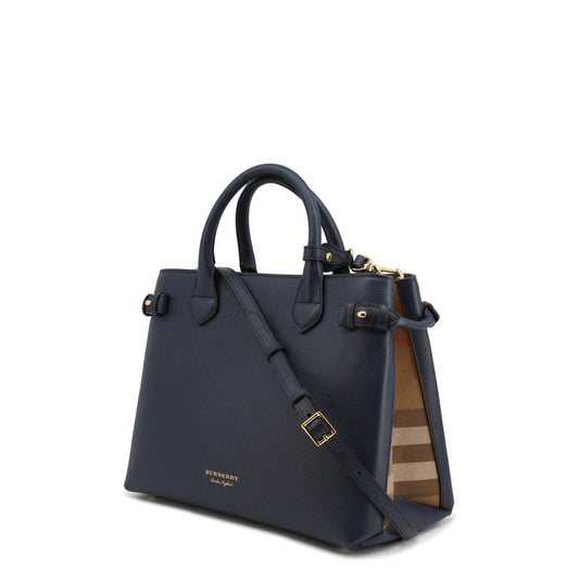 Burberry Banner Ho Check Tote Bag Leather