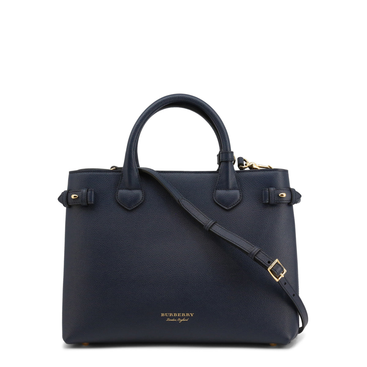 Burberry Banner Ho Check Tote Bag Leather