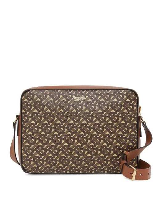 Burberry Coated Knight Bag Canvas Messenger Bag