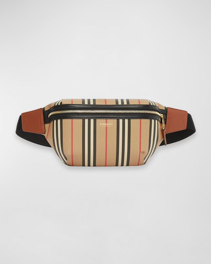 Burberry Sonny Icon Stripe Belt Bag Canvas