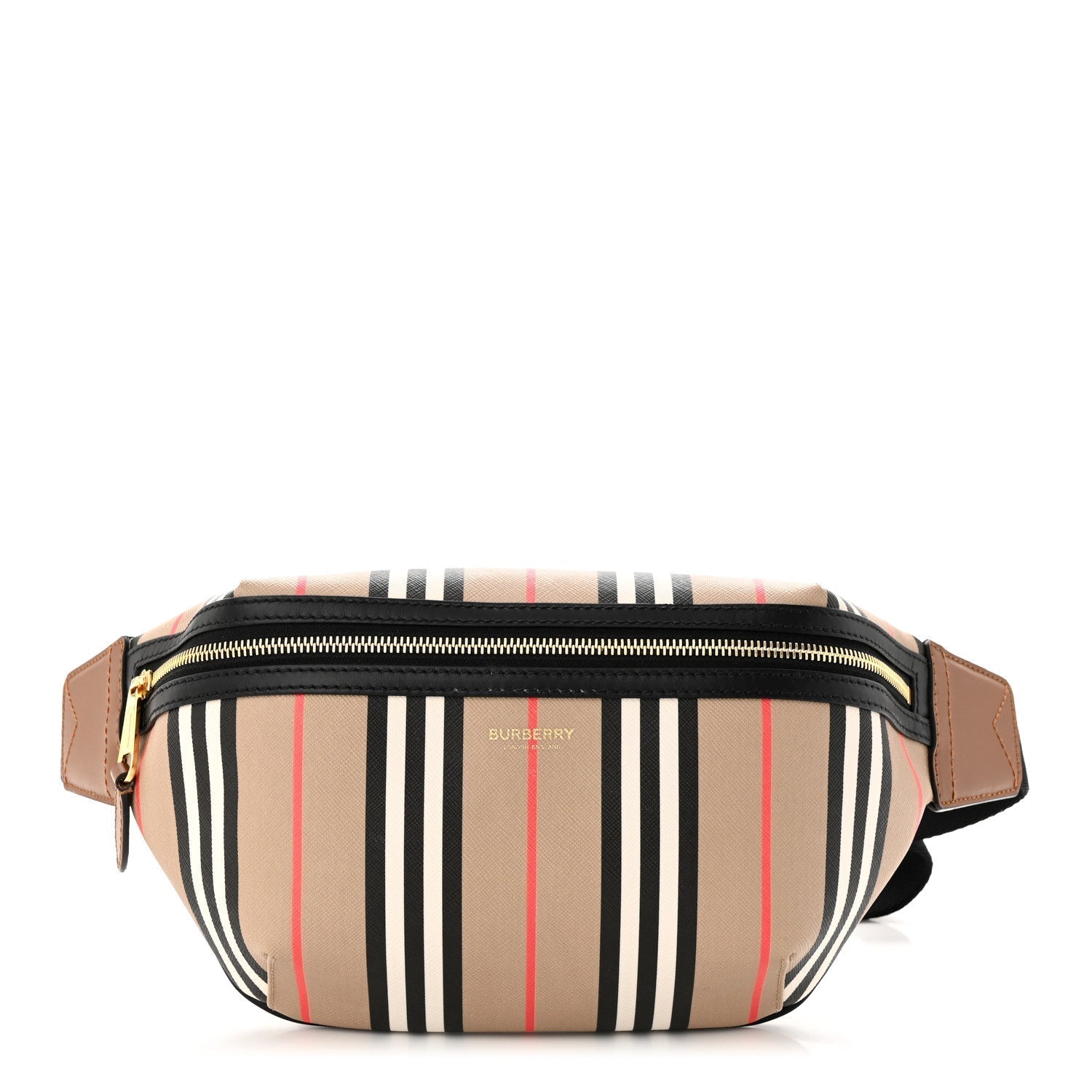 Burberry Sonny Icon Stripe Belt Bag Canvas