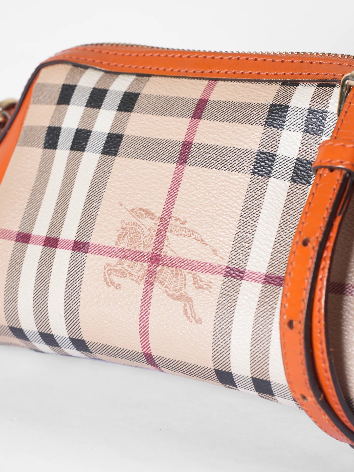 Burberry Burnt Amber Check Blaze Bag Mini Crossbody Bag