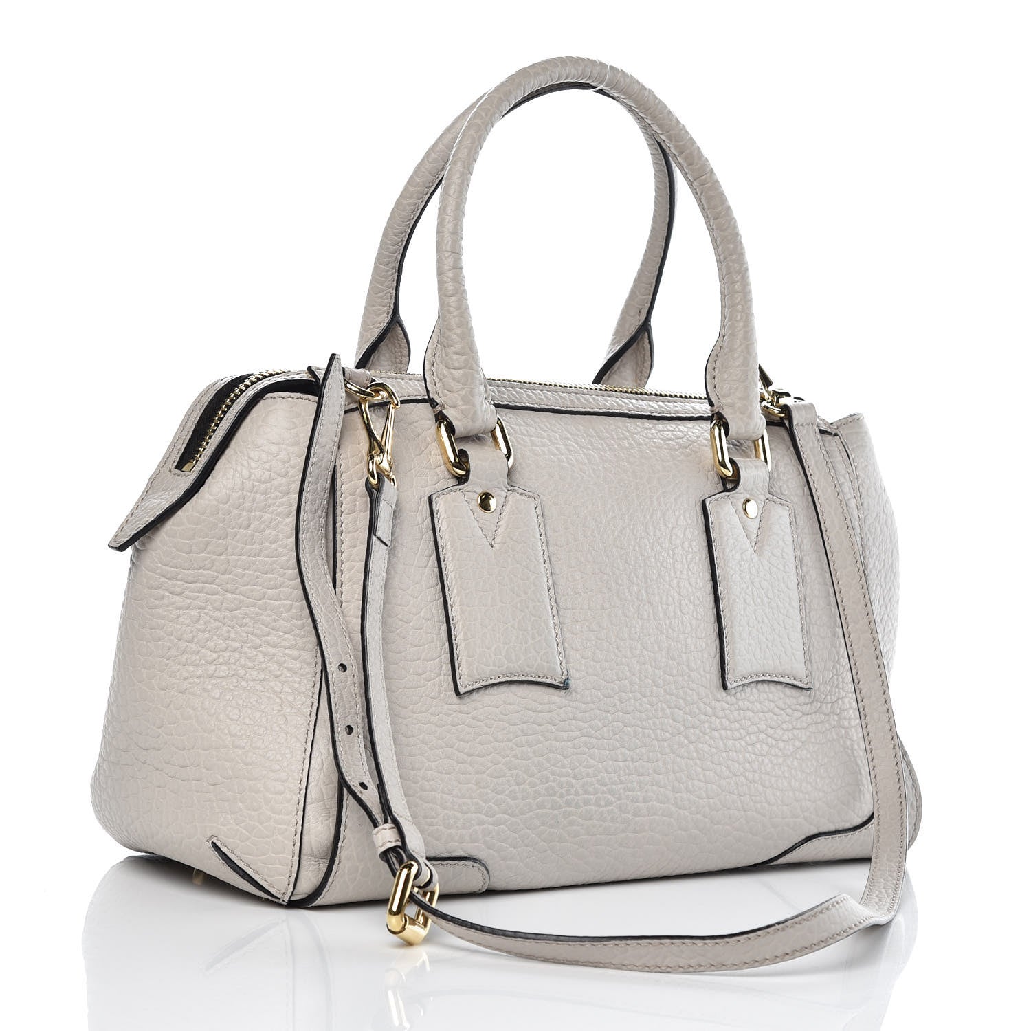 Burberry Grained Satchel Leather Small Satchel Bag