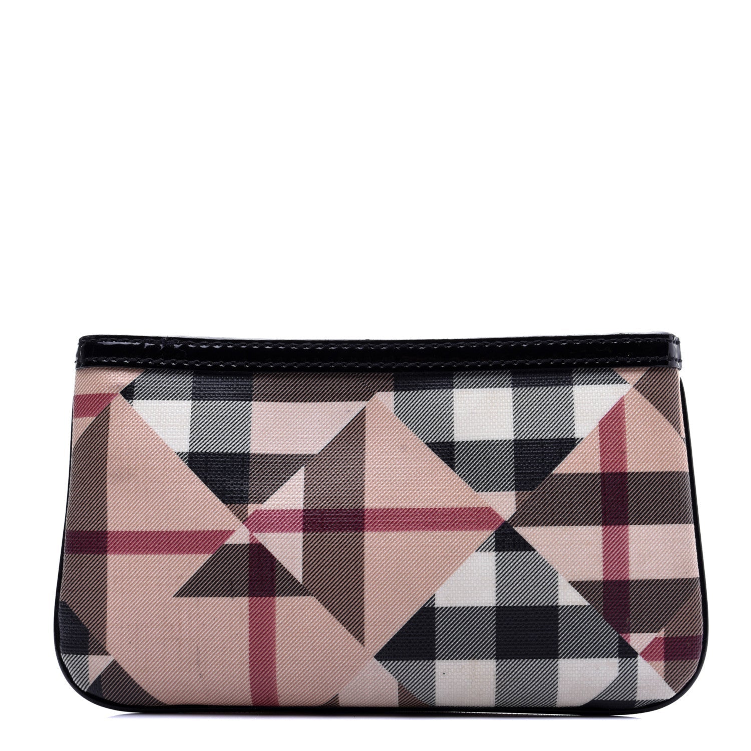 Burberry Check Handbag Patent Travel Bag