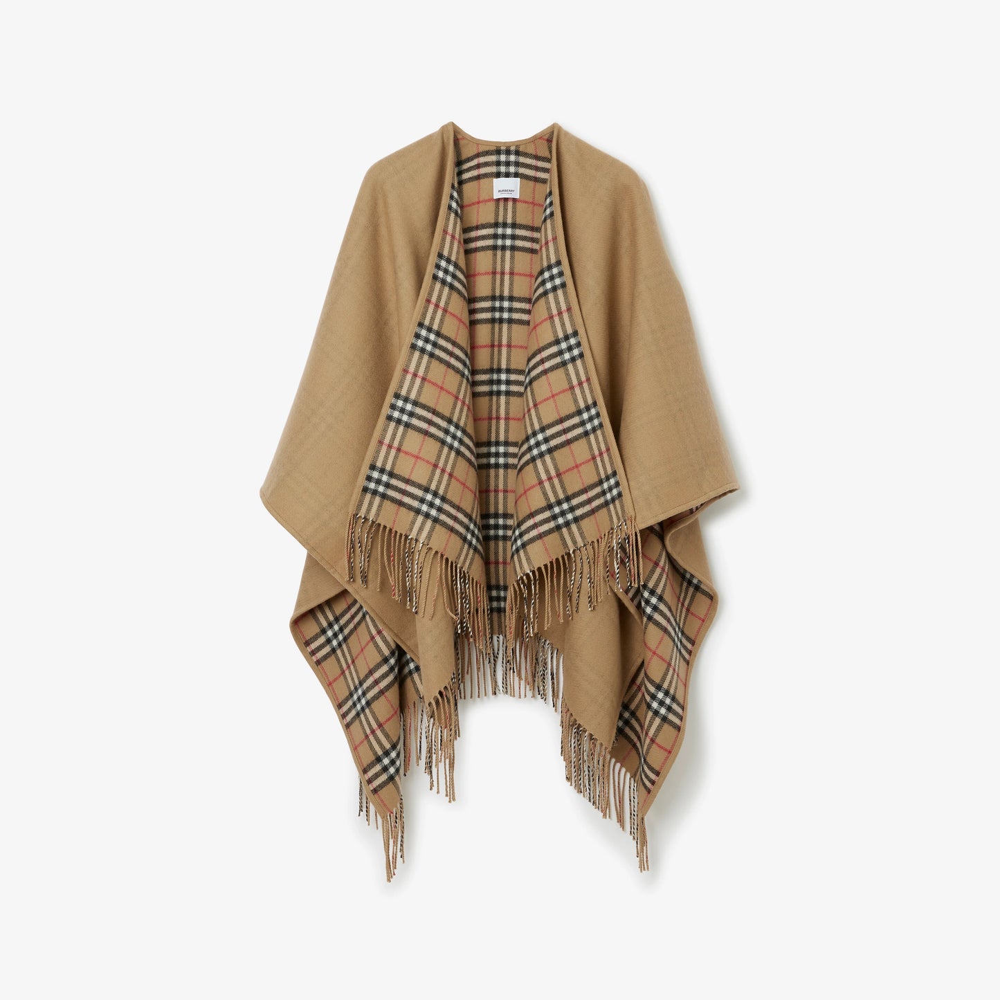 Burberry Ho Check Wool Cape Handbag Travel Bag