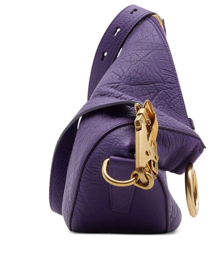 Burberry Grained Knight Bag Leather Shoulder Bag