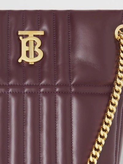 Burberry Check Lola Bag Leather Quilted Medium Bucket Bag