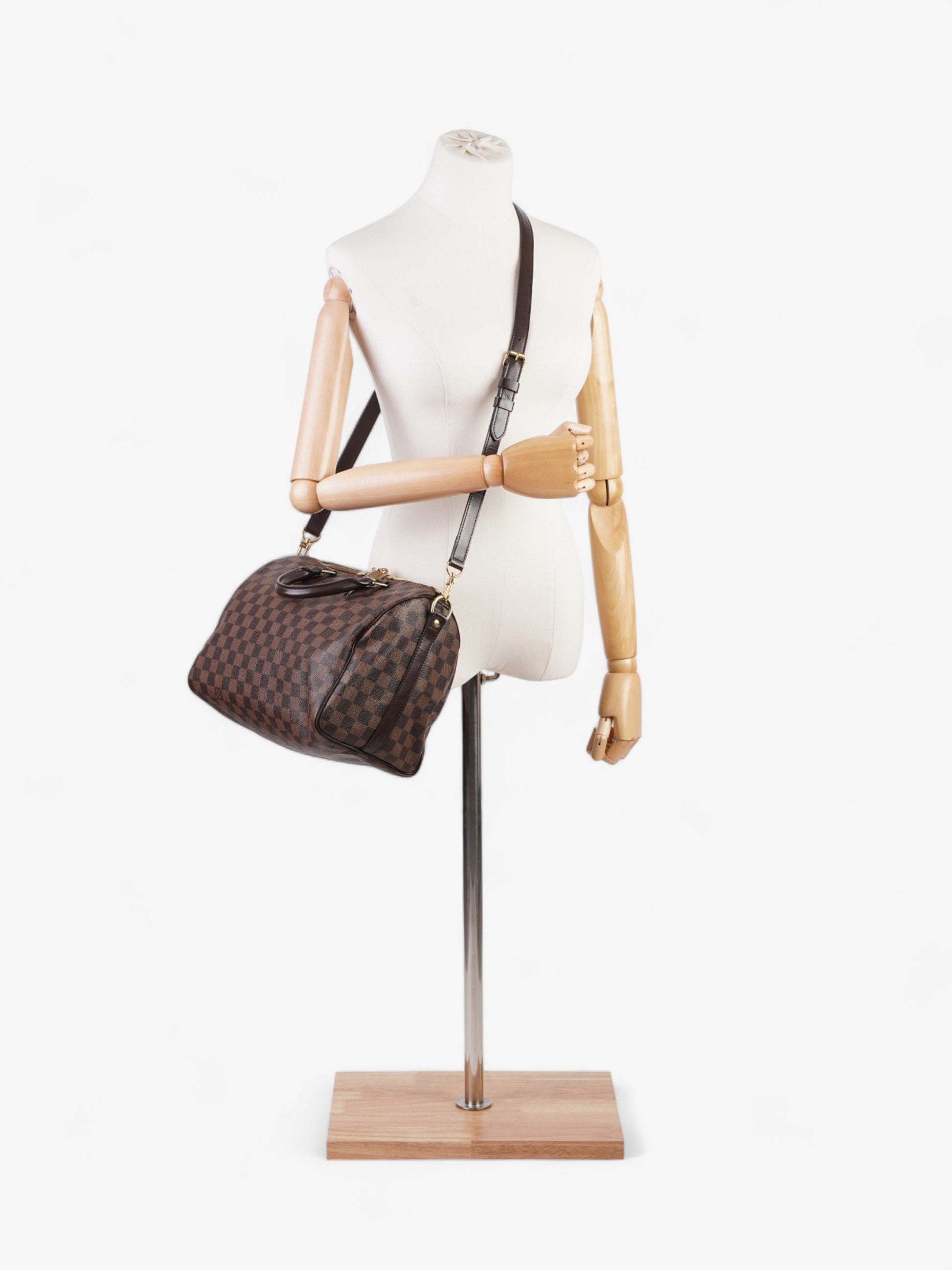 Louis Vuitton Speedy Bandoulière 30 Ebene Coated Canvas Damier Apparel Coated Canvas