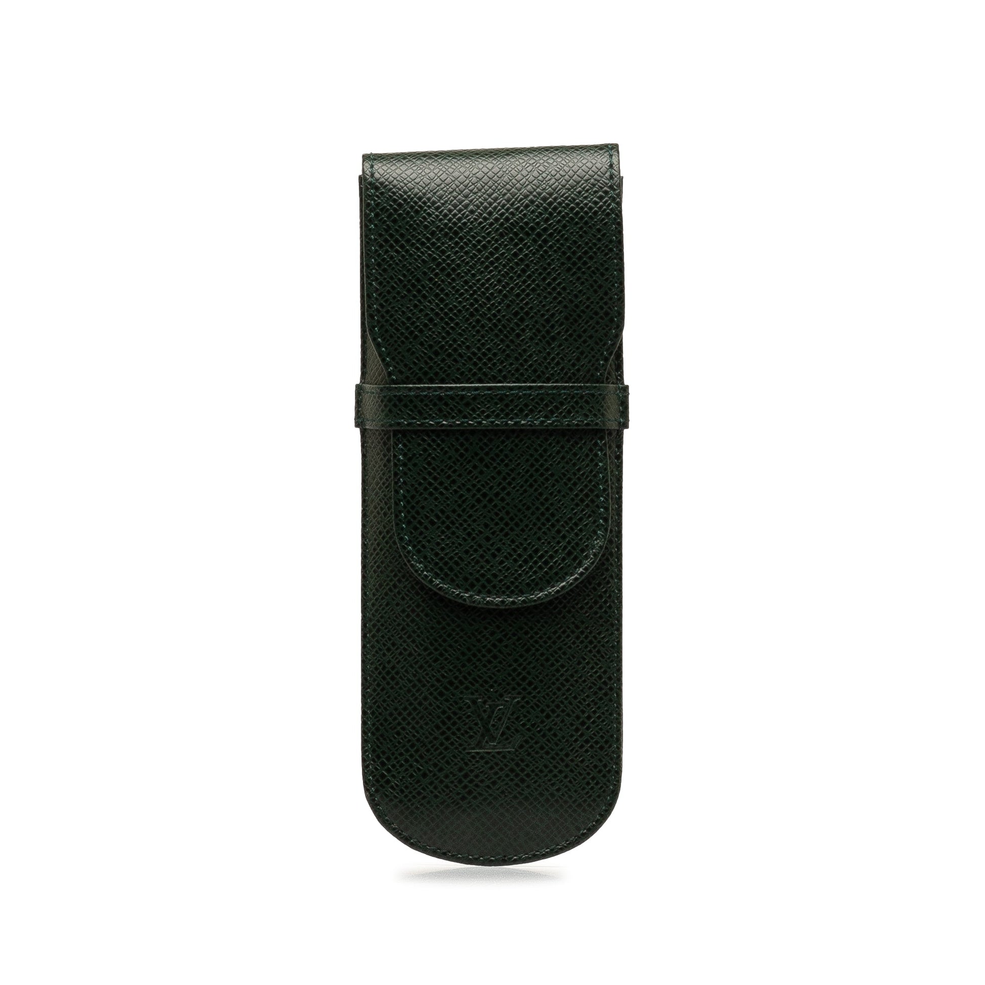 Green Louis Vuitton Taiga Etui Pen Case