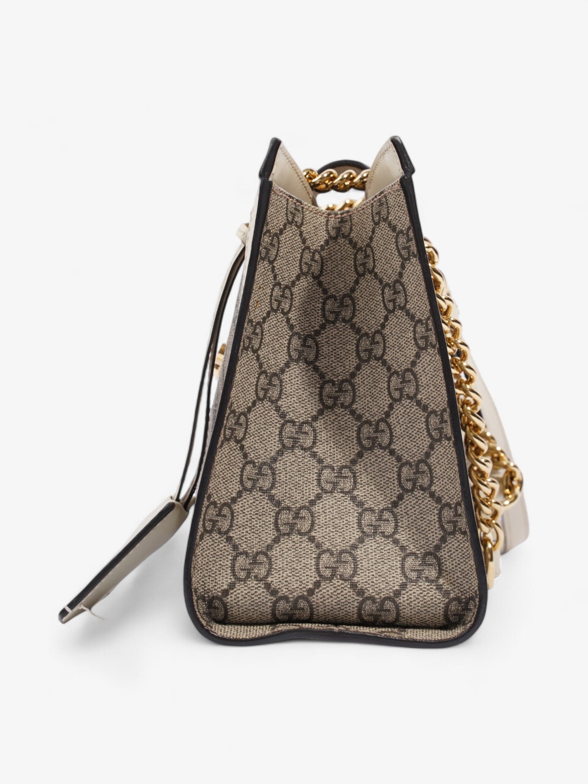 Gucci Padlock Supreme Coated Shoulder Bag Canvas White