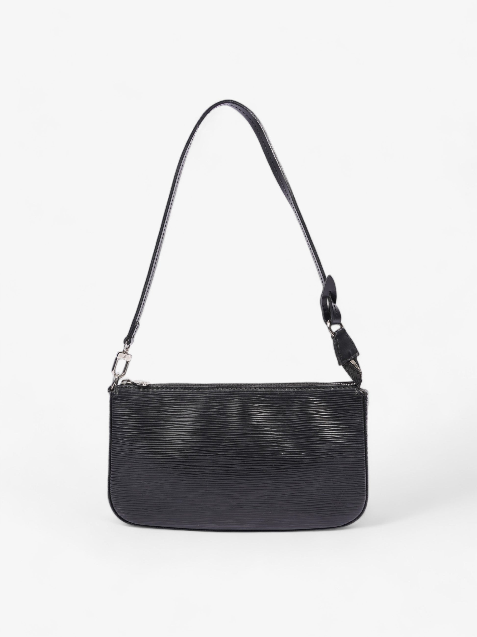 Louis Vuitton Pochette Accessoire Epi Leather Black Clutch Bag