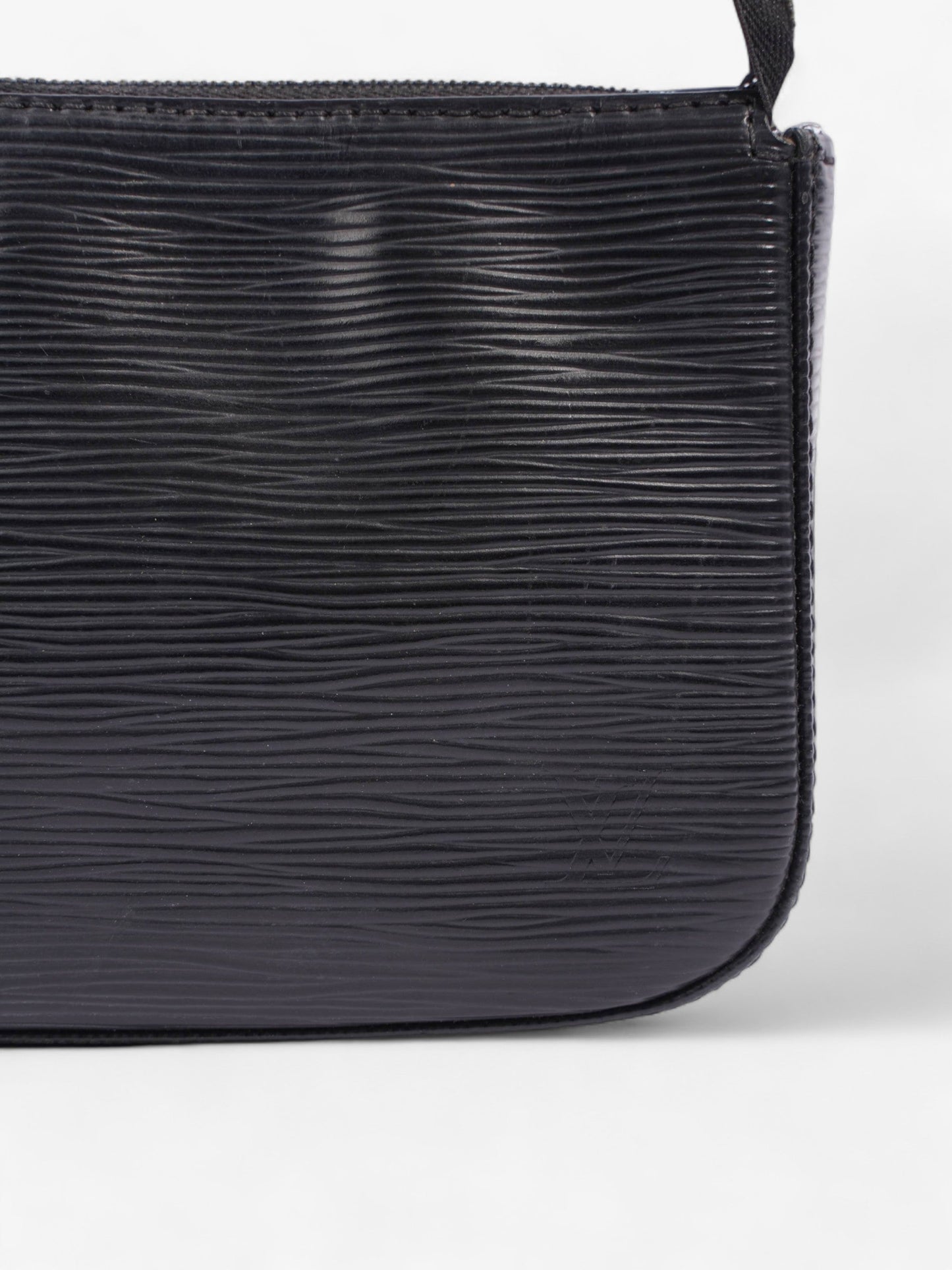 Louis Vuitton Pochette Accessoire Epi Leather Black Clutch Bag