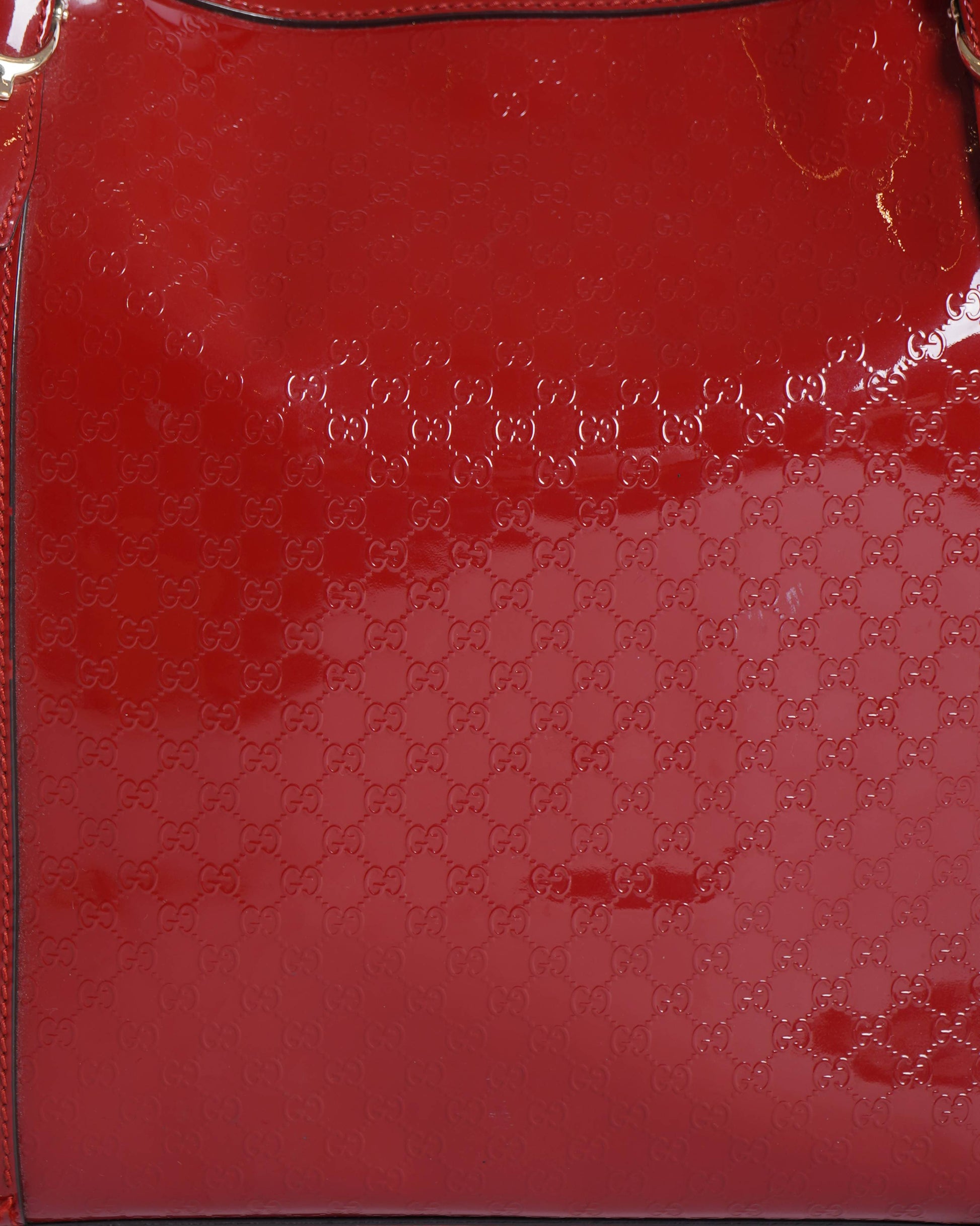 Gucci Red Microguccissima Patent Leather Medium Nice Tote
