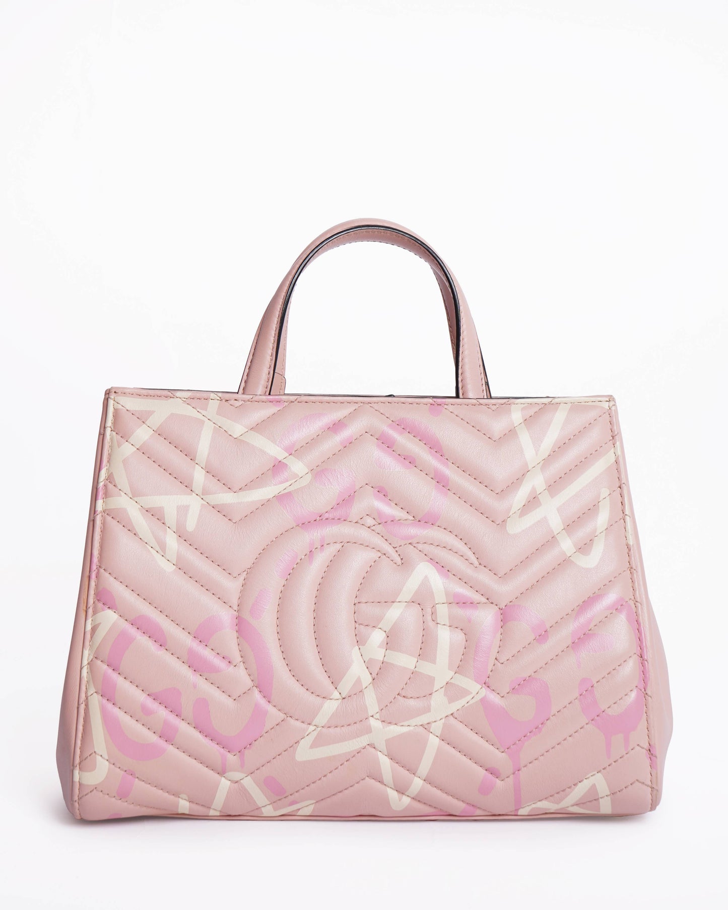 Gucci Pink GG Marmont Matelasse Leather Satchel