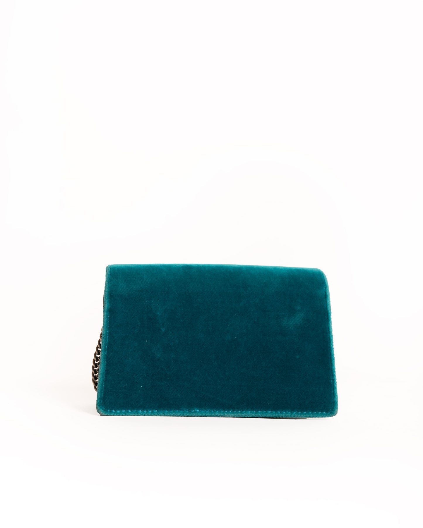 Gucci Dionysus Velvet Small Pavone Cyan Crossbody Bag