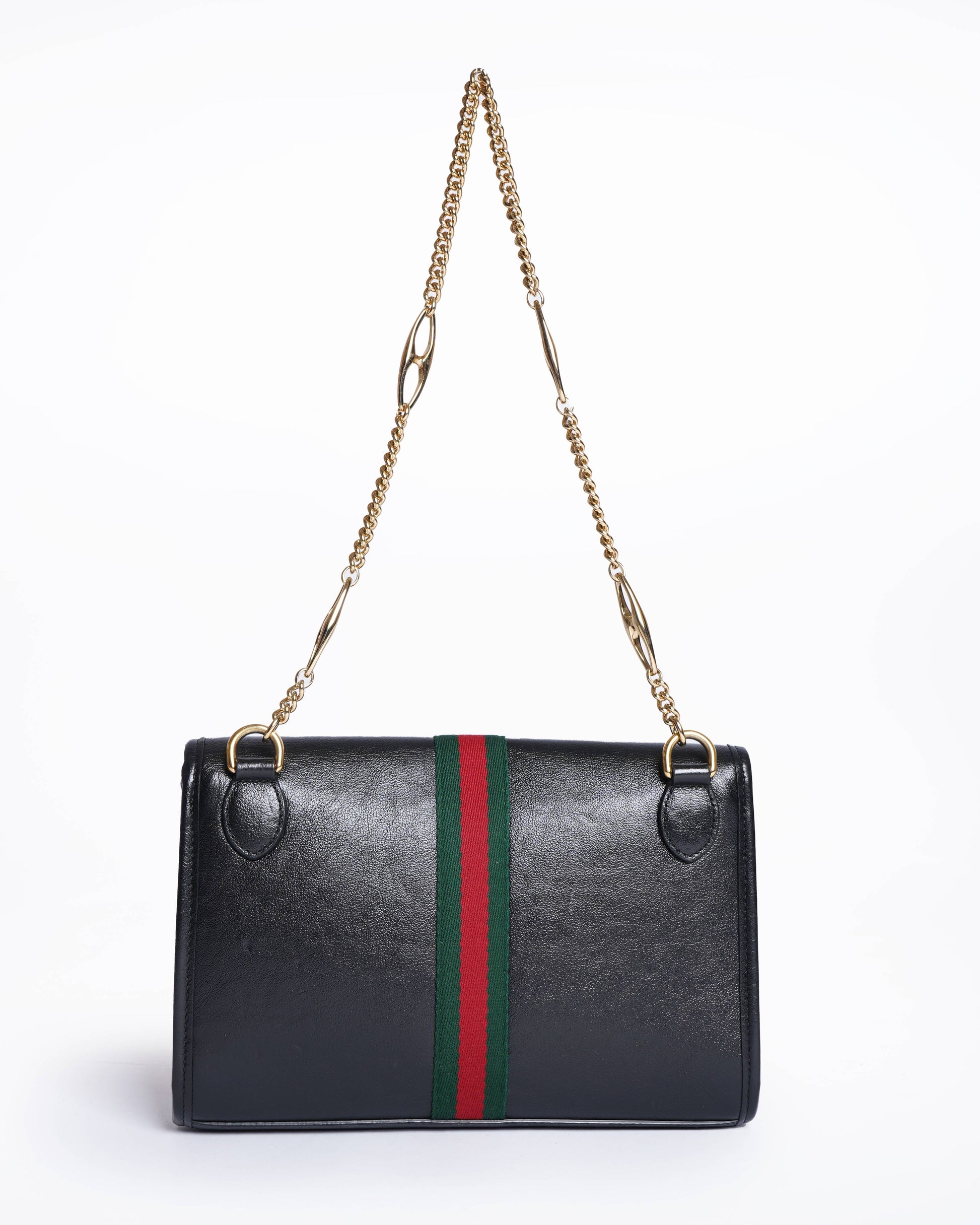 Gucci black leather small rajah shoulder bag