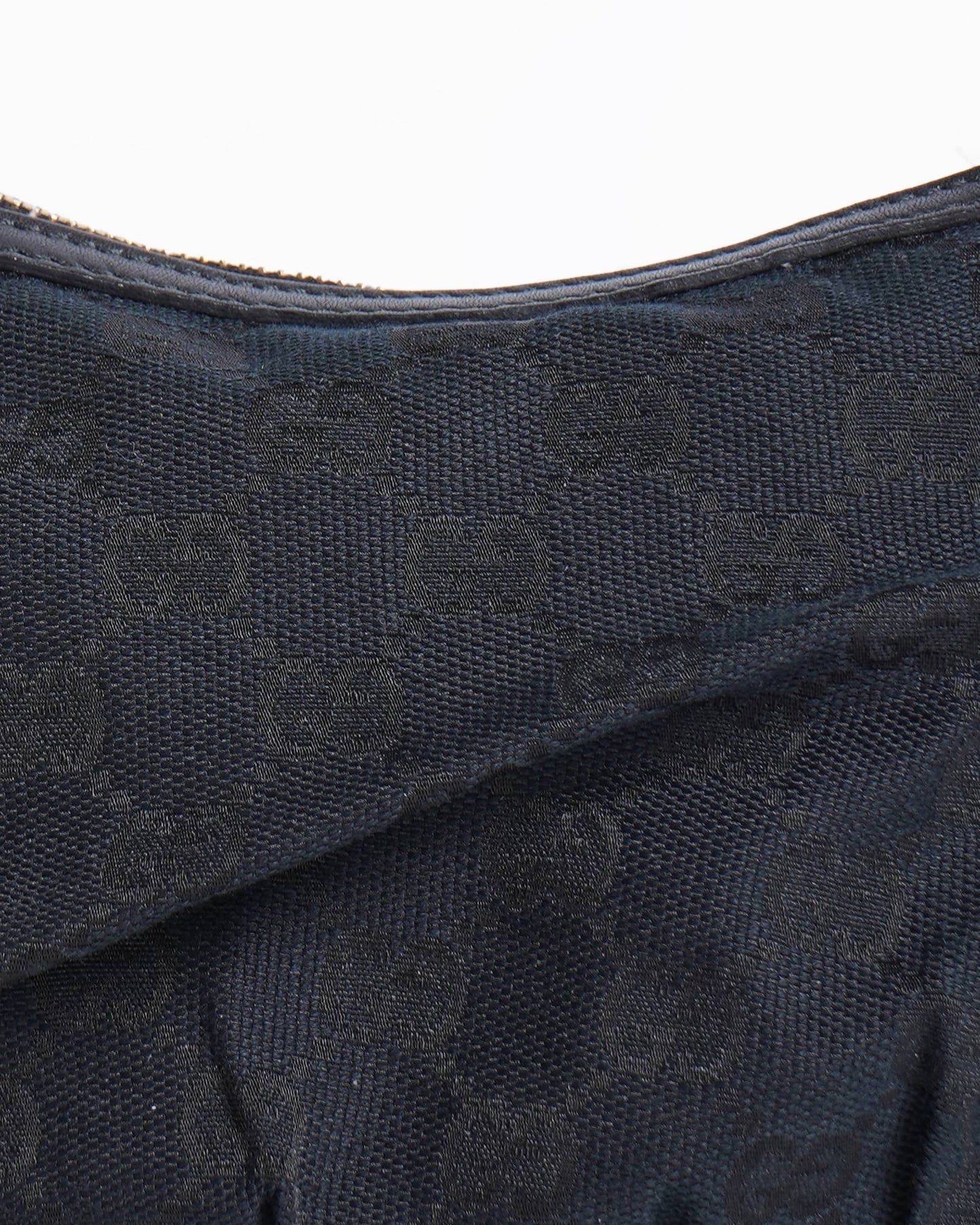 Gucci Black Canvas Fabric Pochette Handbag