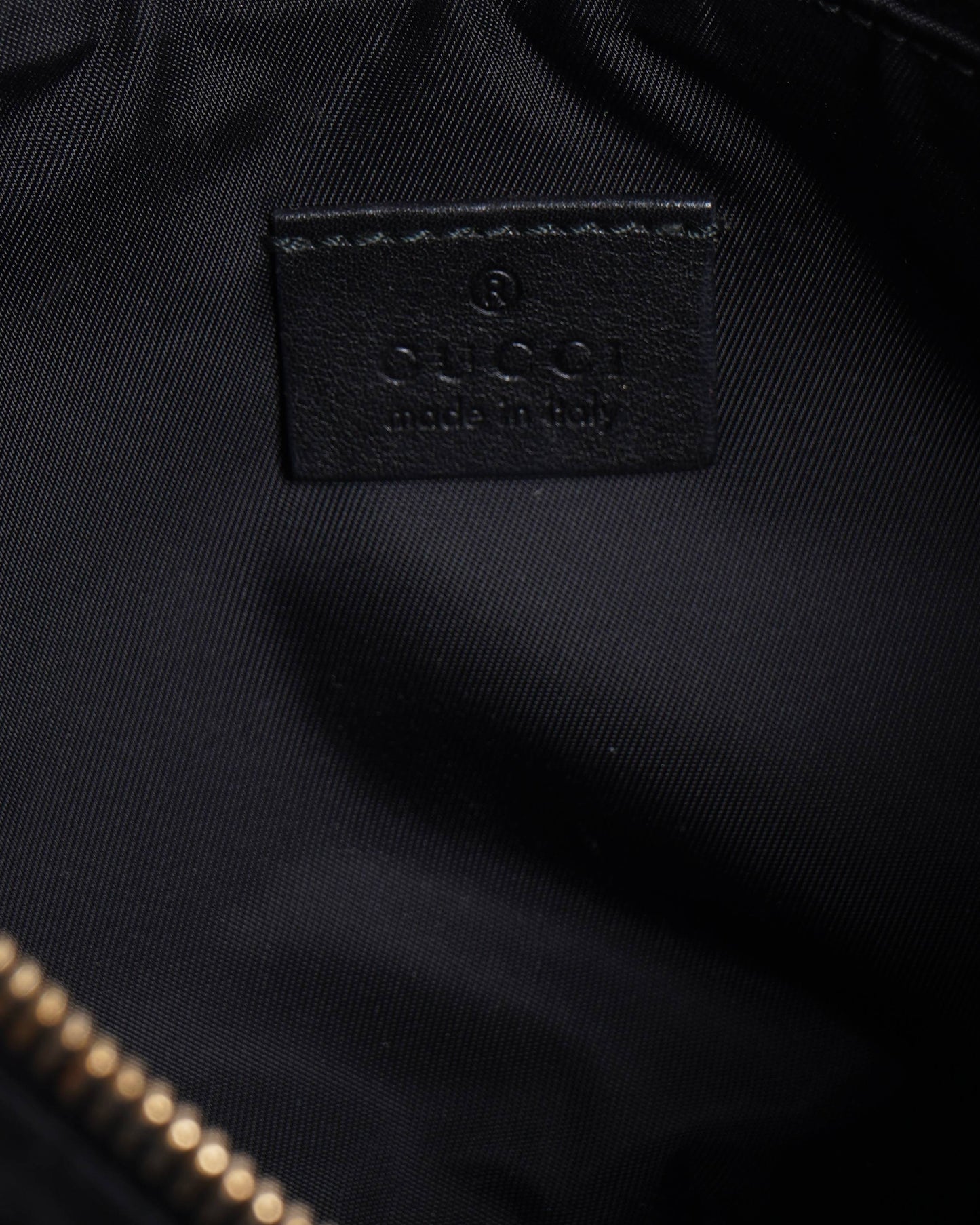 Gucci Black Canvas Fabric Pochette Handbag