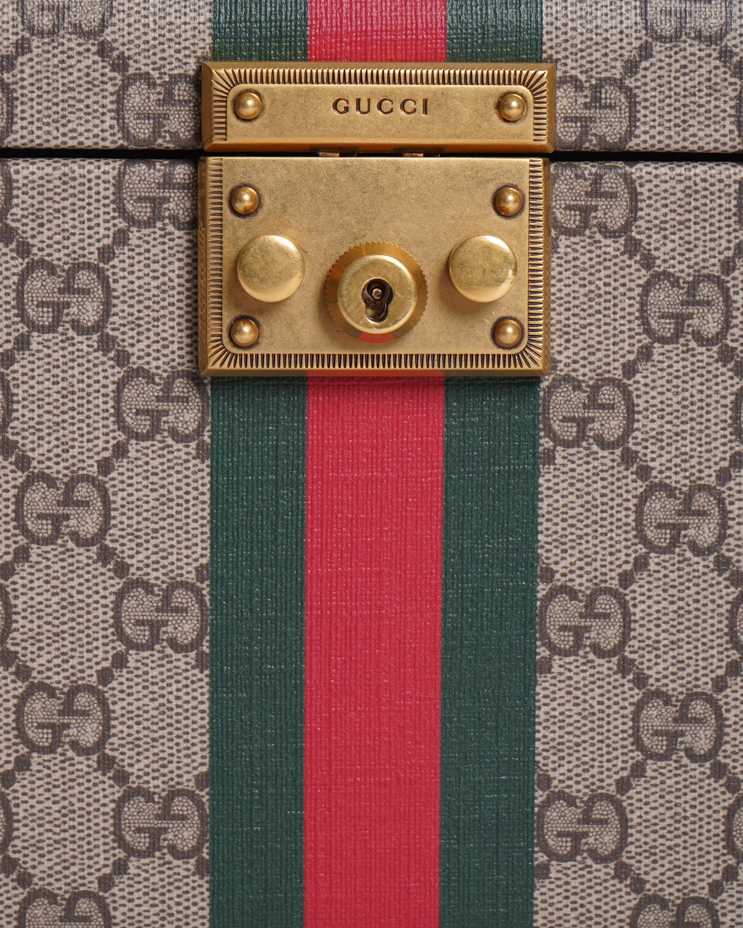 Gucci Savoy Brown GG Supreme Canvas Beauty Case